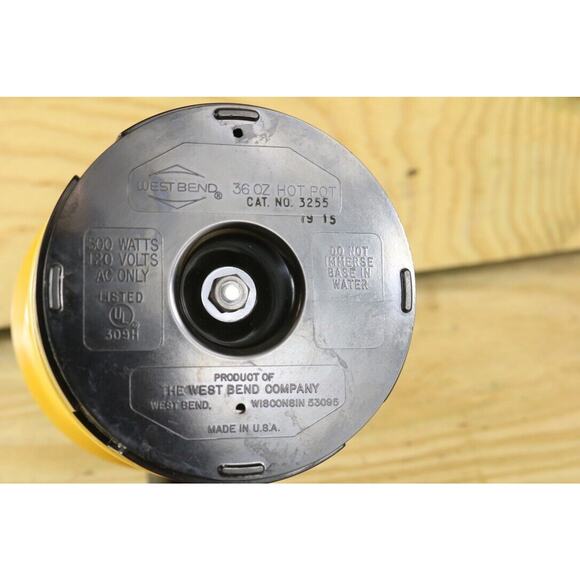 WestBend Hot Pot Instant Electric 6 Qt Vintge Yellow USA - Picture 5 of 7